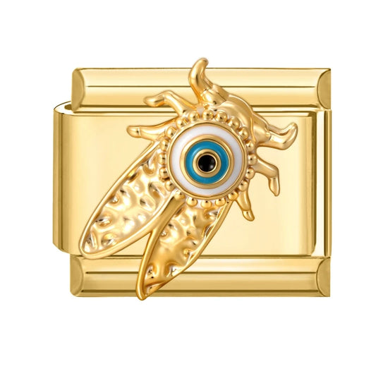 Hmyz s evil eye zlatý