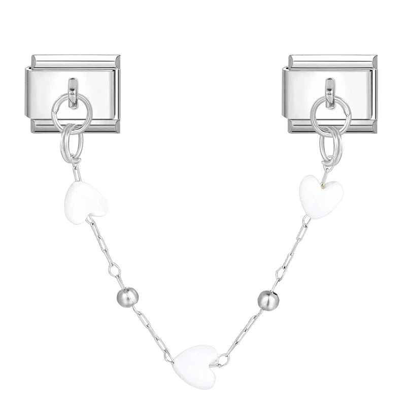 Chain bílá srdíčka