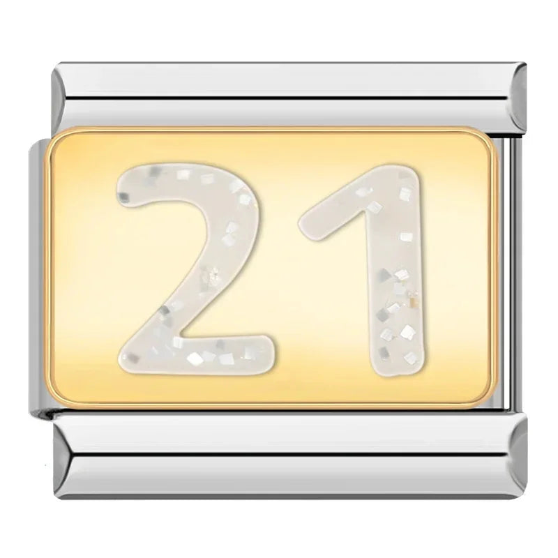 Číslo 21 se třpytkami