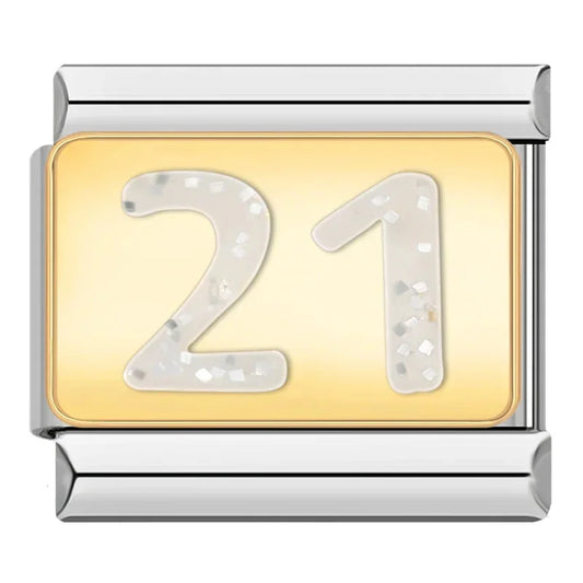 Číslo 21 se třpytkami