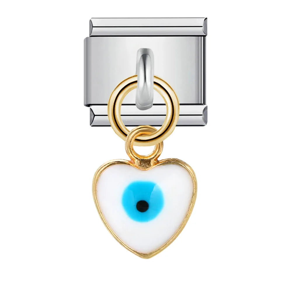 Visící evil eye srdce