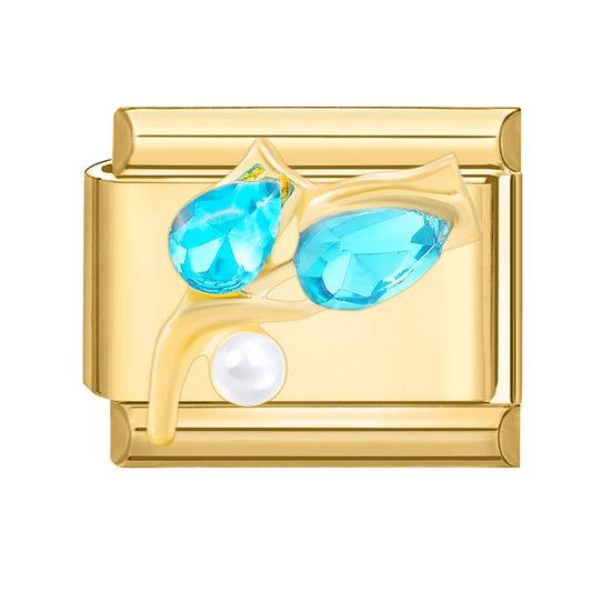 Modré gem tulipány