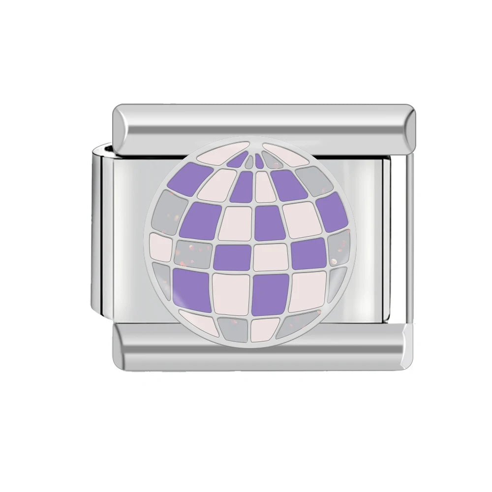 Fialová dicso koule