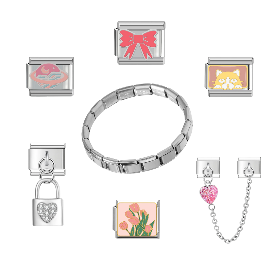 Pink & Silver set