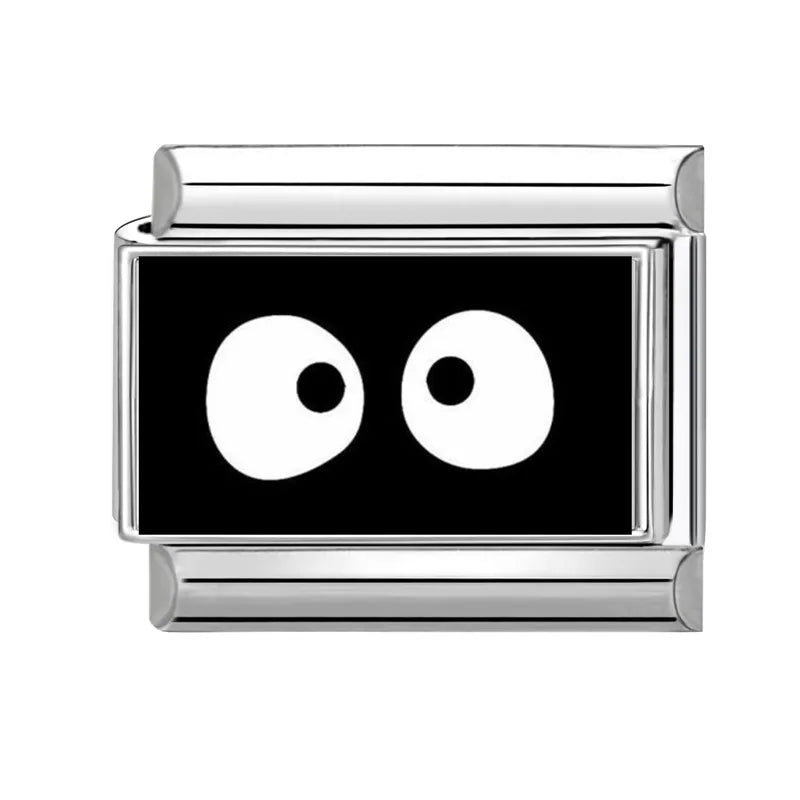 Bílé oči na černém pozadí