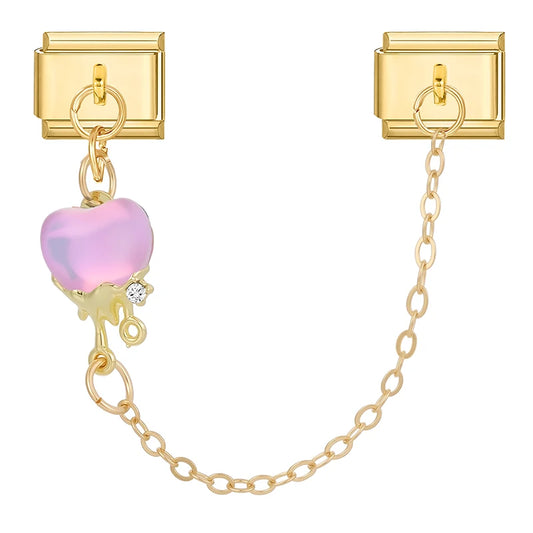 Chain fialový gem zlatý