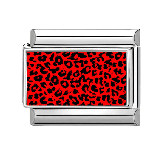 Leopardí vzor červený