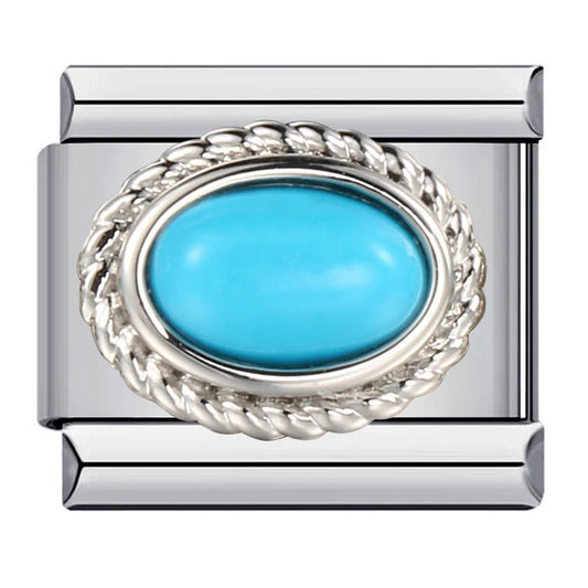Ocean blue gem stříbrný