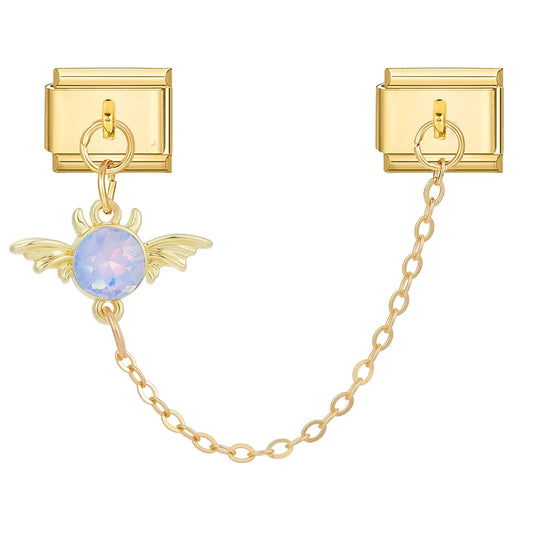 Chain gem s křídly zlatý