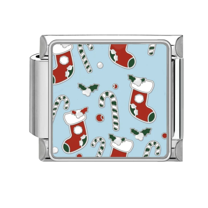 Vánoční ponožky a lízátka