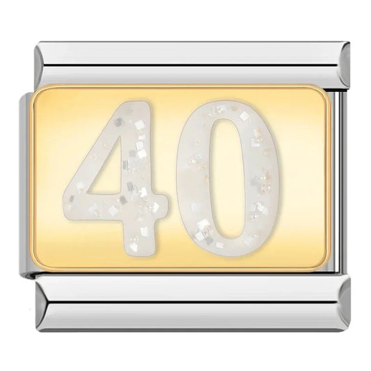 Číslo 40 se třpytkami