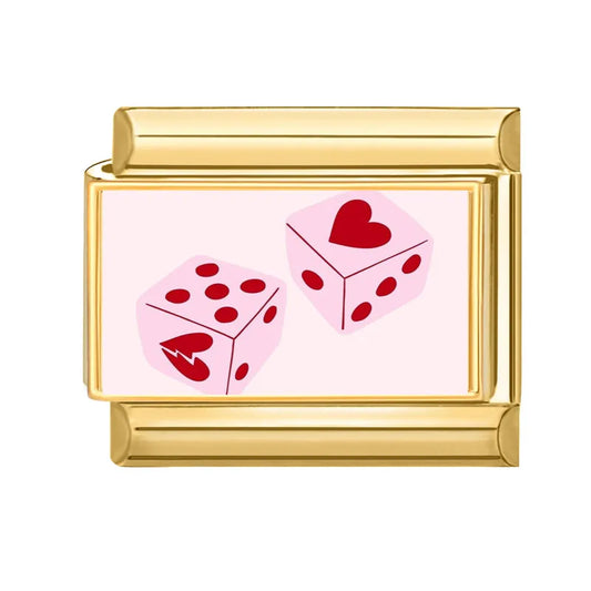 Hrací kostky se srdíčky