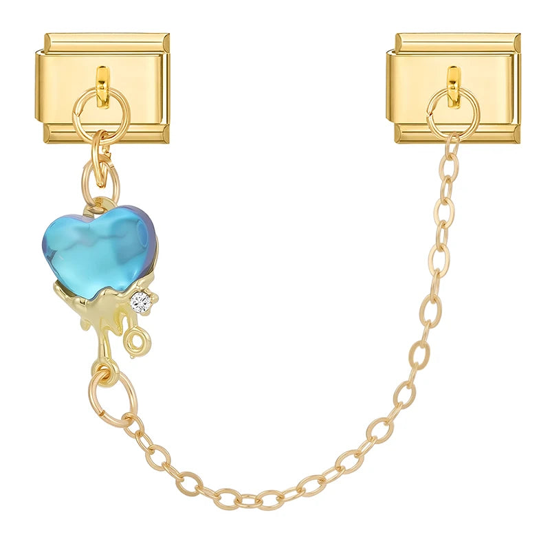 Chain modrý gem zlatý