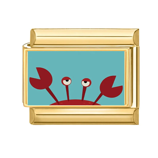 Červený krab s očima