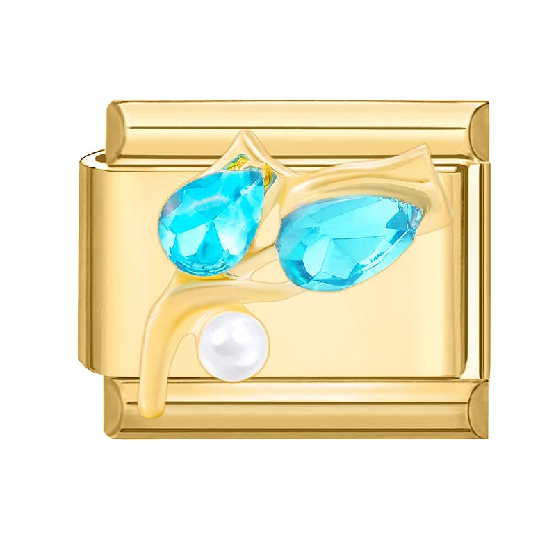 Modré gem tulipány