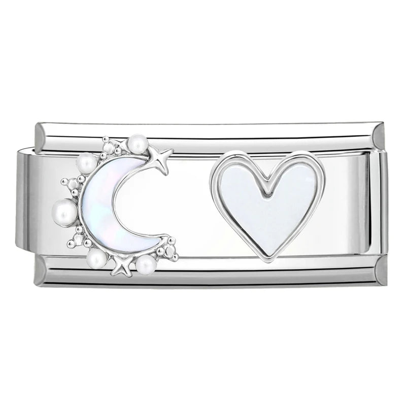 Stříbrný měsíc a srdce