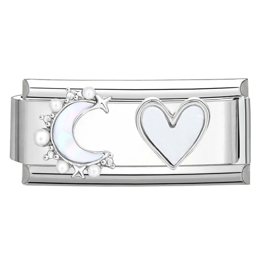 Stříbrný měsíc a srdce