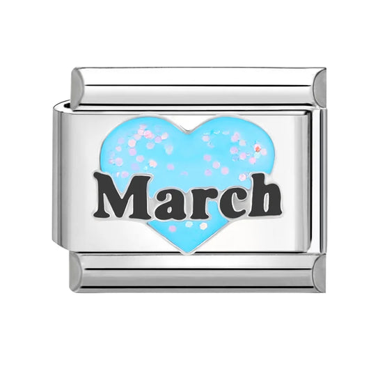 March modré srdce