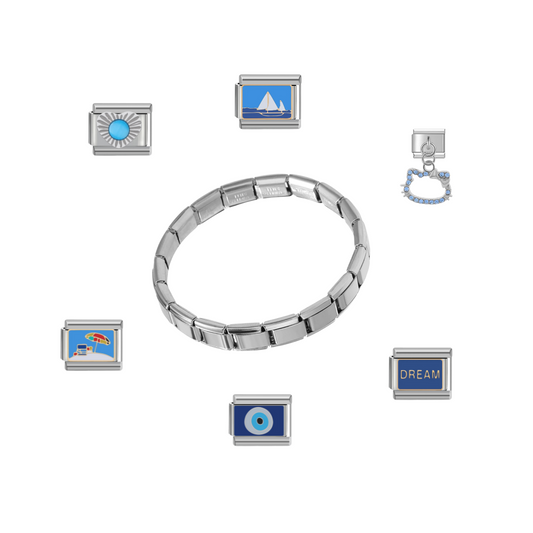 Silver & Blue Set