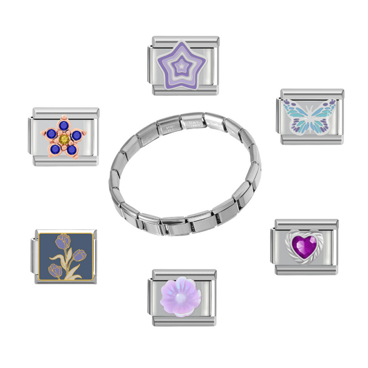 Purple Silver Set